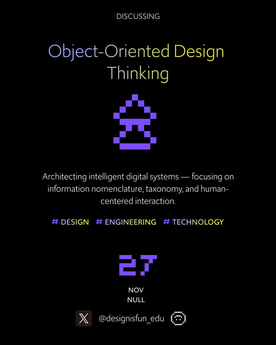 designisfun_edu's tweet image. No discussion unfortunately was aired today due to some technical issues, but here is a link to a published article on the OBJECT ORIENTED DESIGN. #OOD

Happy Learning...
medium.com/designisfun/ob…