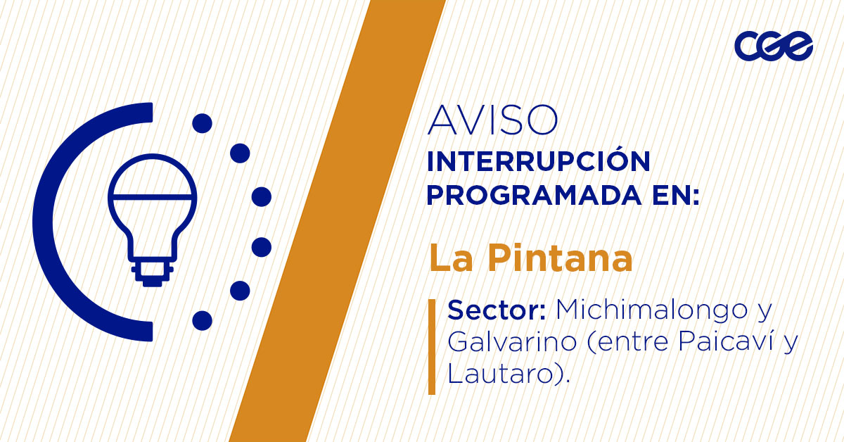 CGE_Clientes's tweet image. Para mejorar la calidad del suministro de nuestros clientes de #LaPintana, este viernes, entre 10:00 y 16:30 horas, se realizará una #InterrupciónProgramada (sectores en la imagen 👇) debido a trabajos de mejoras. Recuerda desconectar tus artefactos 🔌