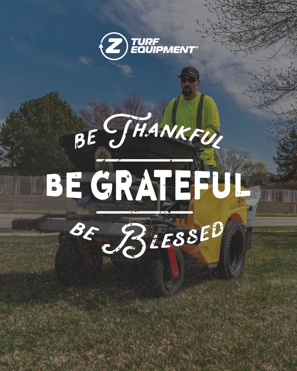 ZTurfEquipment's tweet photo. Thankful for good turf, great crews and the equipment that makes it all happen.

Happy Thanksgiving from Z Turf Equipment.

#ZTurfEquipment #ZSpray #HappyThanksgiving https://t.co/u3NKyPx52X