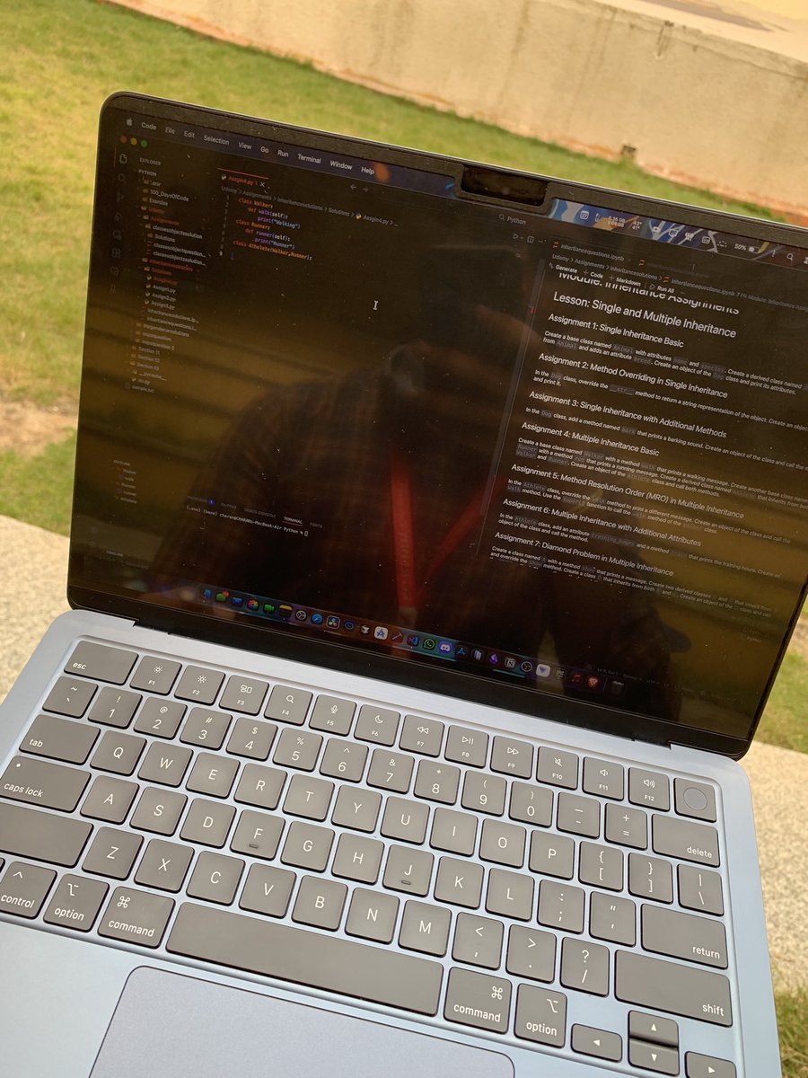 BlackHawk616's tweet image. Finally touching some grass while coding 🌱💻
Usually it’s just room → class → library → repeat…
But today? Outside vibes, fresh air, and a little sunlight powering the logic.

Sometimes a change in scenery hits harder than caffeine ✨
#coderlife #touchgrass #outsideszn