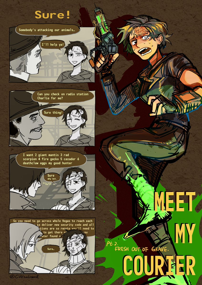 CVVisaLizard's tweet image. Her personality changed quite a lot after the headshot!
#fallout #fnv