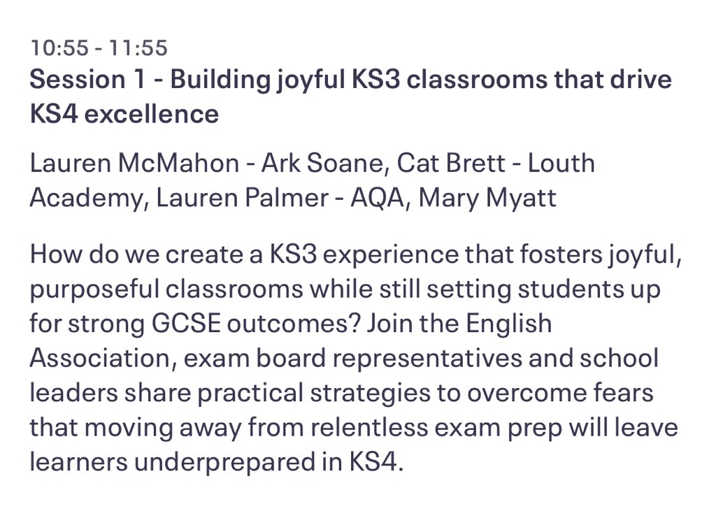 Very excited to be invited to speak at the Ark Curriculum Plus Annual Conference in January. Looking forward to sharing my thoughts on all things joyful in KS3 English!