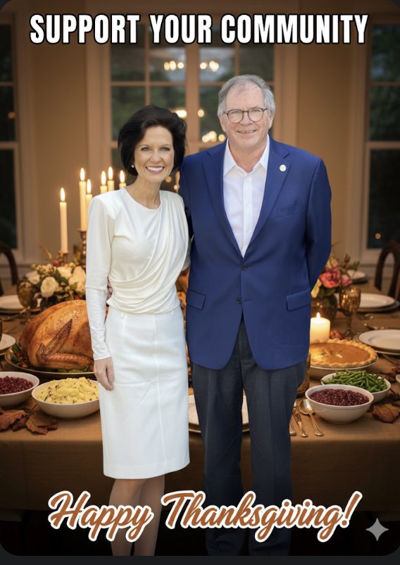 Happy Thanksgiving from our family to yours. - Rep. Tim &amp; Dr. Nicole Jones Wadsworth