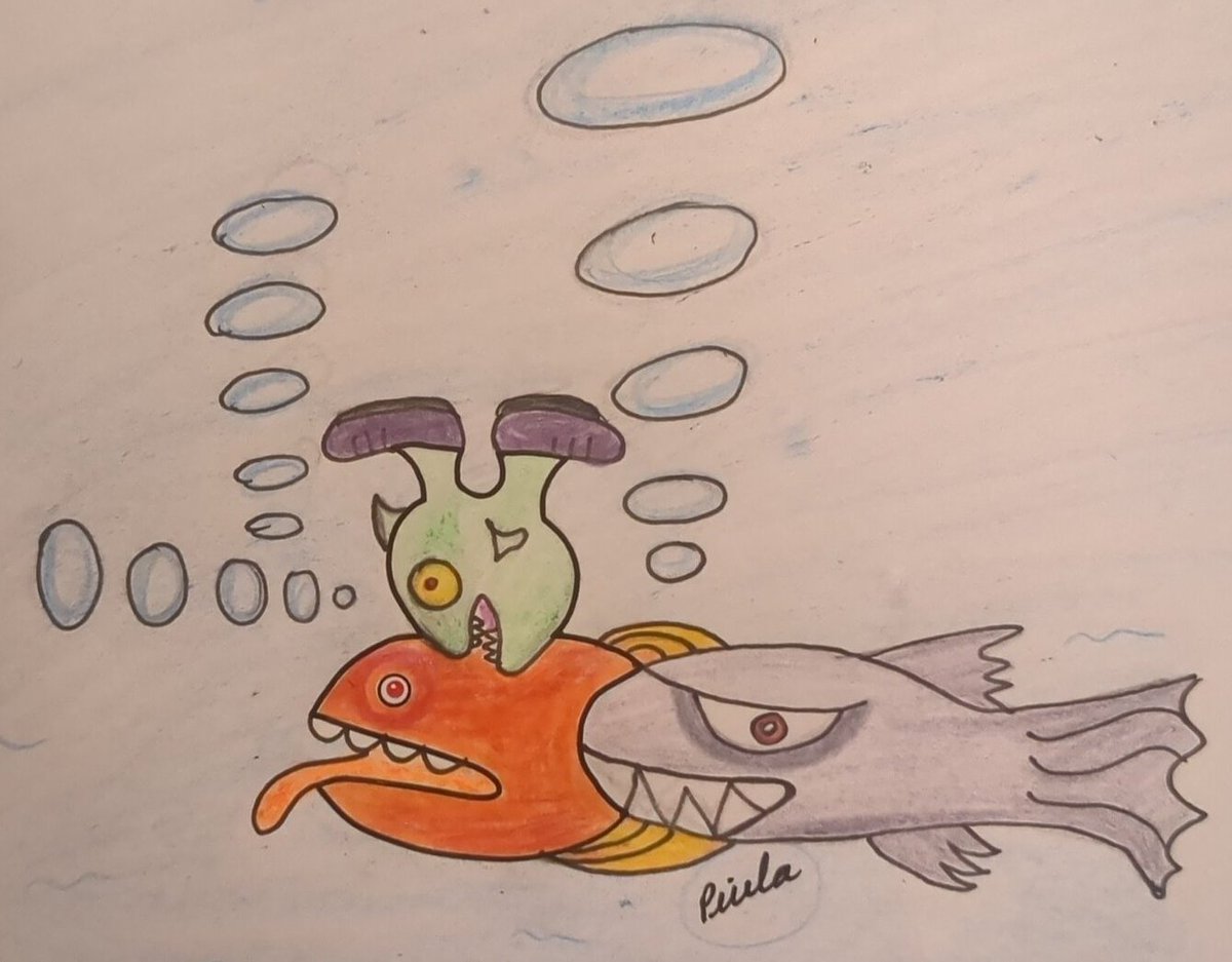 Fishes 🐟🐠🐡🦈 <a href="/StudioTeaBreak/">Virtual Studio</a> Wednesday #shapechallenge