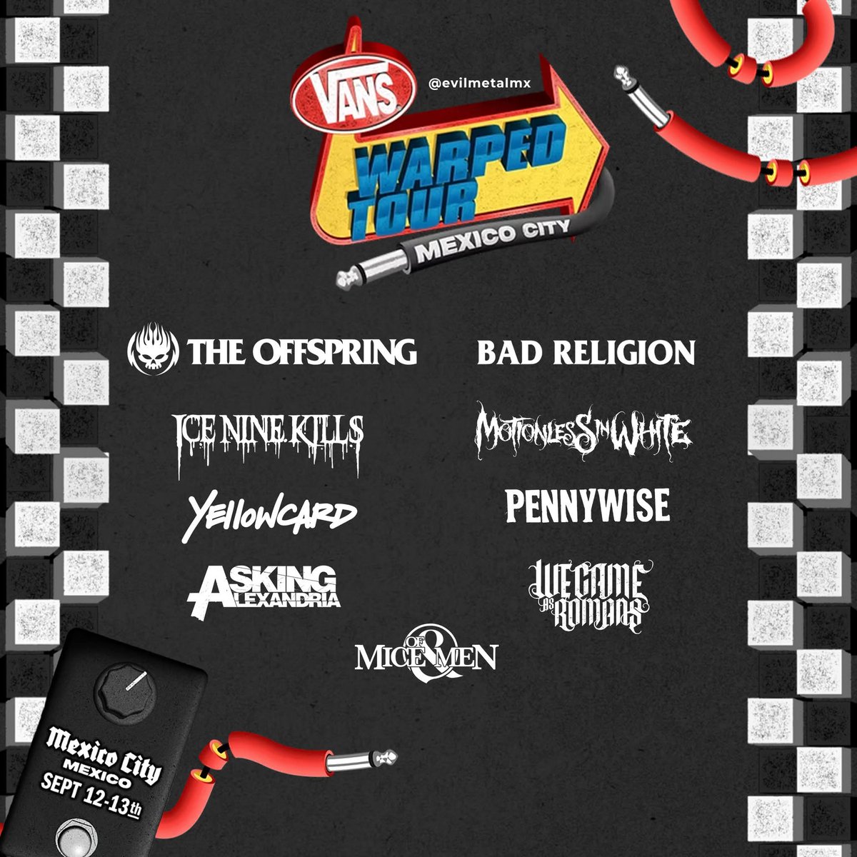 Se presenta parte del cartel del Vans Warped Tour en CDMX!! 

Cómo lo ven ?? 

#vanswarpedtour #mexico🇲🇽 

#Tattoaje