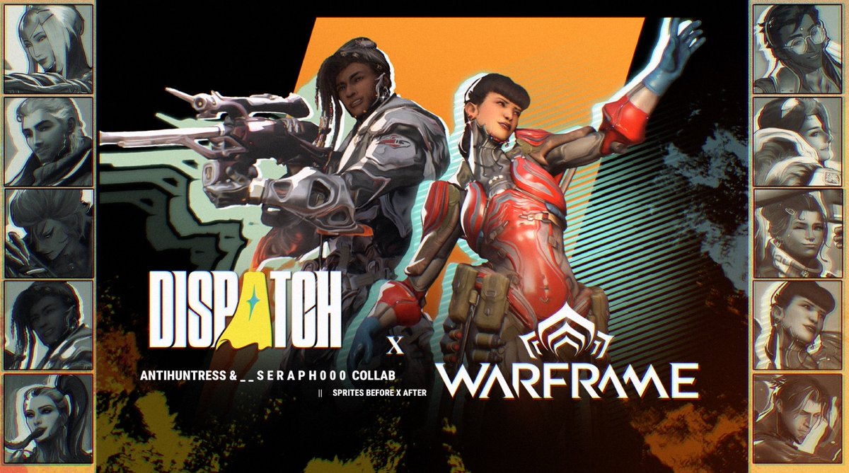 __seraph000's tweet image. Dispatching protoframes since 1999! 

Dispatch x Warframe || collab with @antihuntres  

Here you will find all the sprite arts i did for this collab , including before and after :) 

📟 || #tennocreate #warframefanart #Warframe1999