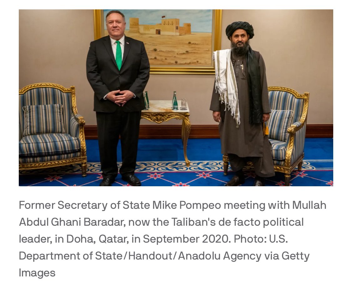 <a href="/DavidSacks/">David Sacks</a> Remember when Trump negotiated with the Taliban for the release of 5000 jihadi fighters and invited the Taliban leadership to Camp David on 9/11?
