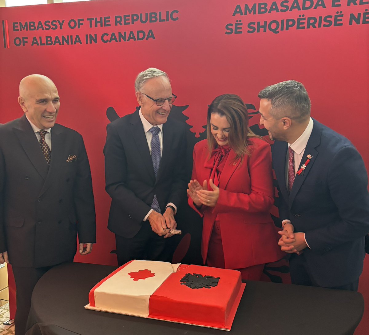 Rob_Oliphant's tweet image. Albania and Canada stand united by our commitment to democracy, human rights, and the rule of law. Pleased to offer remarks on behalf of Canada as I joined H.E. @ArtemisMalo for Albania&apos;s National Independence Day, where we celebrated Albania’s 113 years of independence and its…