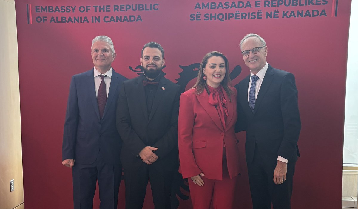 Rob_Oliphant's tweet image. Albania and Canada stand united by our commitment to democracy, human rights, and the rule of law. Pleased to offer remarks on behalf of Canada as I joined H.E. @ArtemisMalo for Albania&apos;s National Independence Day, where we celebrated Albania’s 113 years of independence and its…
