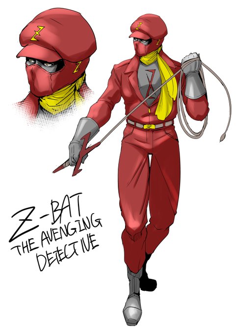 ズバットのヘルメットってハンチングとアイマスクが原型じゃないかしらというラクガキ 