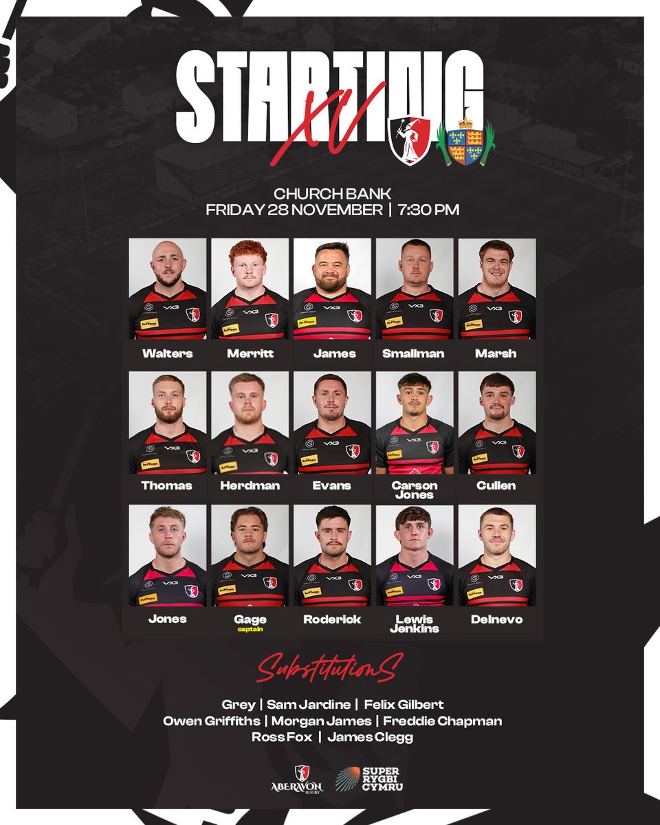 #ICYMI We’re on the road this Friday as we travel to Church Bank to face <a href="/llandoveryrfc/">Clwb Rygbi Llanymddyfri</a>.

🔀Carson-Jones comes in for Scott Whitlock
⏭️ Jayden Grey gets on the bench 

📍 Church Bank
🆚 Llandovery
⏰ 7:30 PM KO