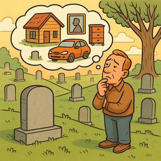 Za 100 lat — w roku 2125 — wszyscy już odejdziemy. Zostaniemy pochowani, razem z naszymi obecnymi bliskimi, przyjaciółmi, znajomymi.
W domach, które budowaliśmy przez całe życie, zamieszkają obcy ludzie. To, co dziś uważamy za swoje — nasze meble, obrazy, książki, pamiątki —