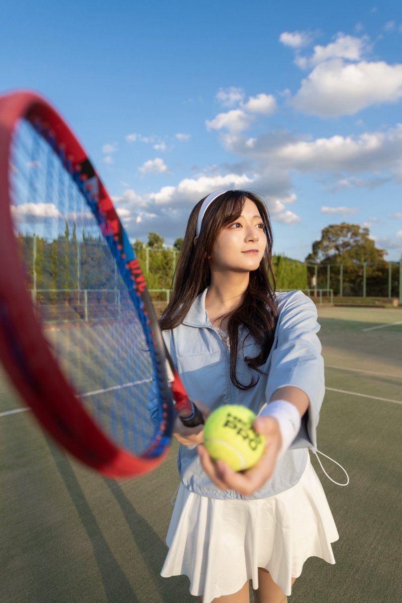 Yutap_ND85's tweet image. この1球に想いをのせて🎾

model：最椛さん
(@mokazarashi )