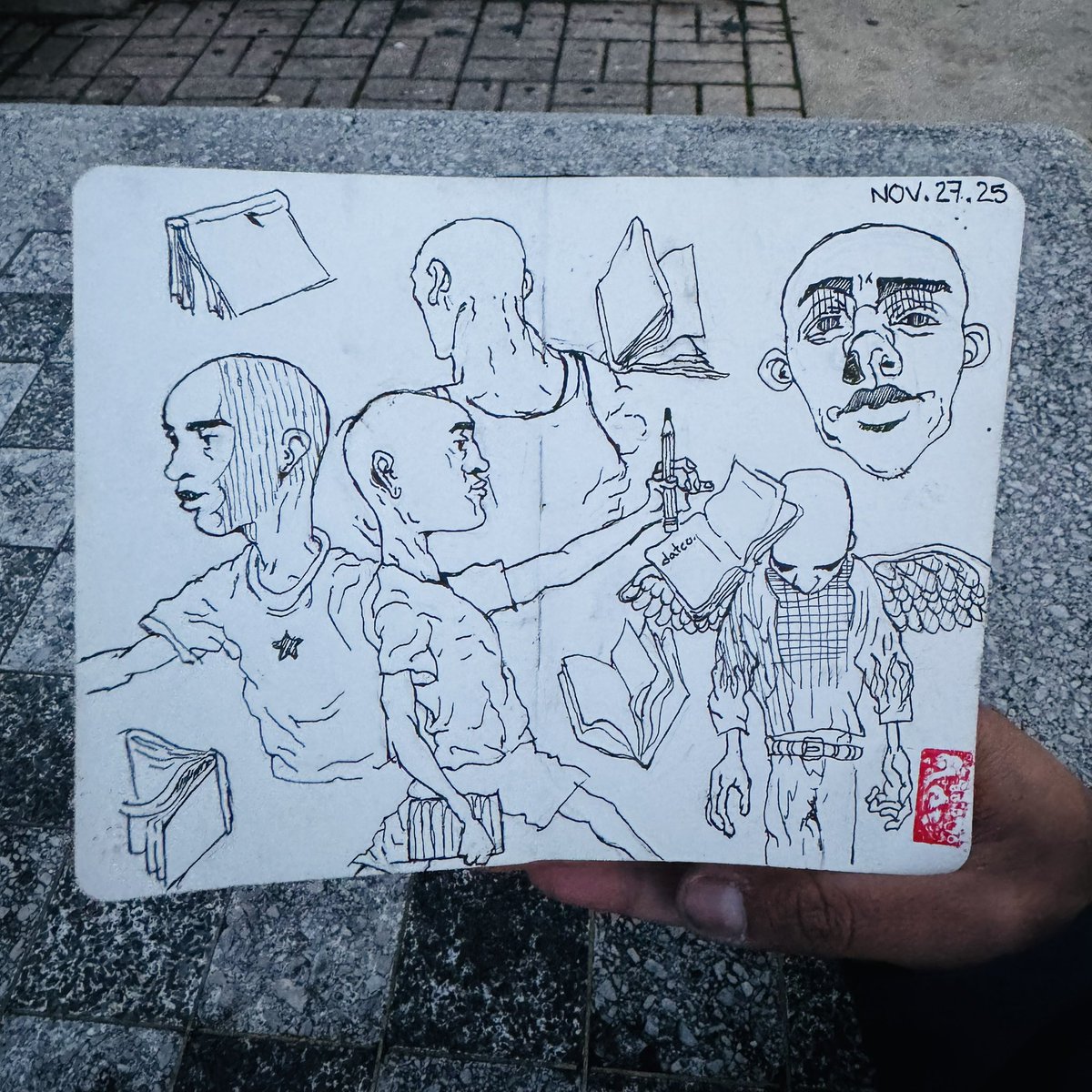 datCo_Art's tweet image. Studying the only face I never escape.
Pen and ink.
#art #drawing #sketch #nycartist #nyc