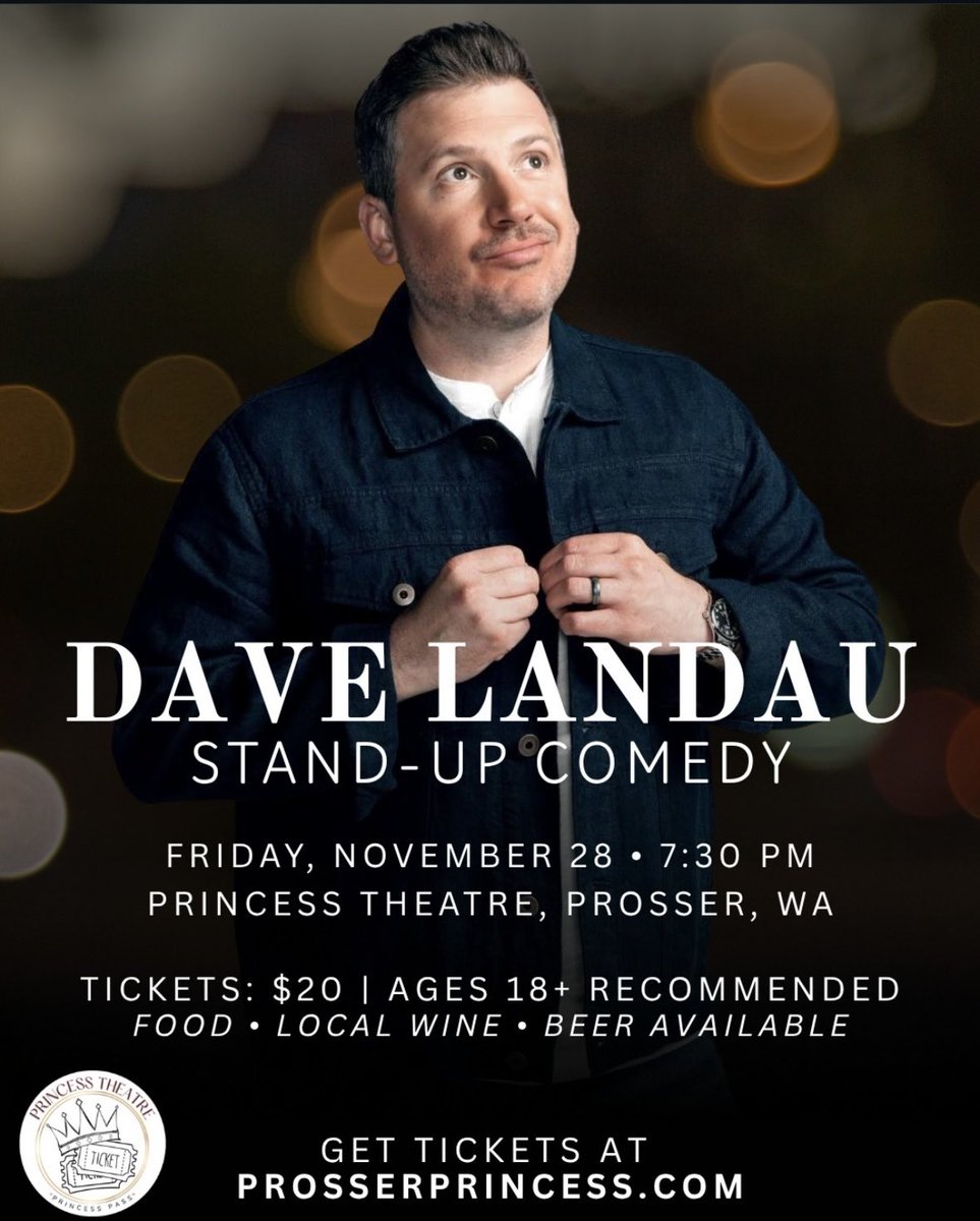 Friday night I’m at Princess Theater in Prosser, WA! Eat some leftovers and come out to a show!