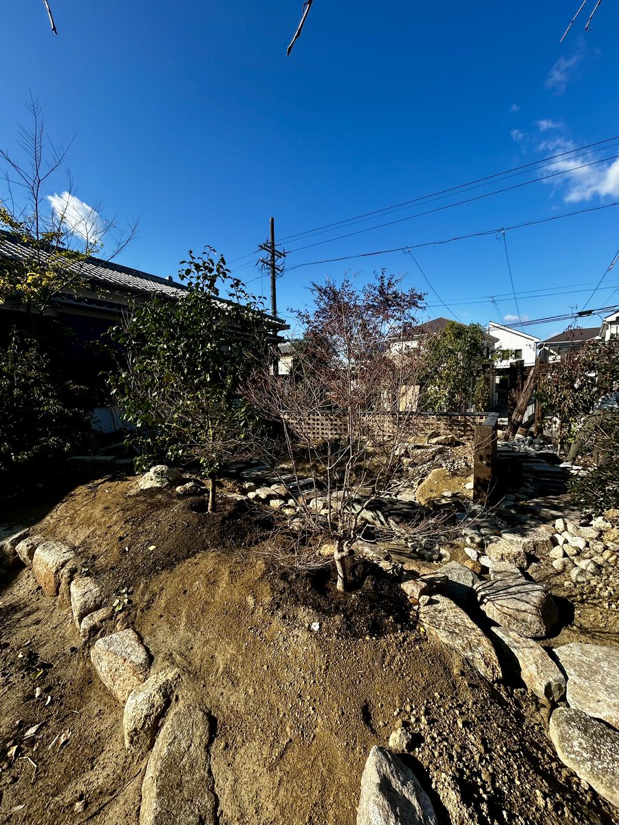 kuuwork's tweet image. 植栽工事も進んできました。