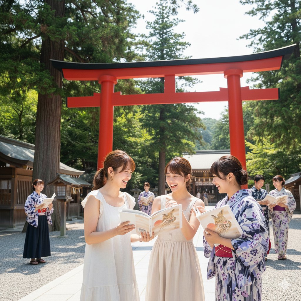 kochiseihon's tweet photo. おはようございます。

「当社の御朱印帳を持って、若い女性が神社内でキャピってる画像作って。」という、同じ文面の指示内容で左はチャットGPT,右はジェミニで利用シーンのイメージ画を作ってみた。

時代はここまで来たのかと驚くばかりです。

おじさんは言葉が出てきません。たまげたちや。 https://t.co/ZRyKmPHmPA