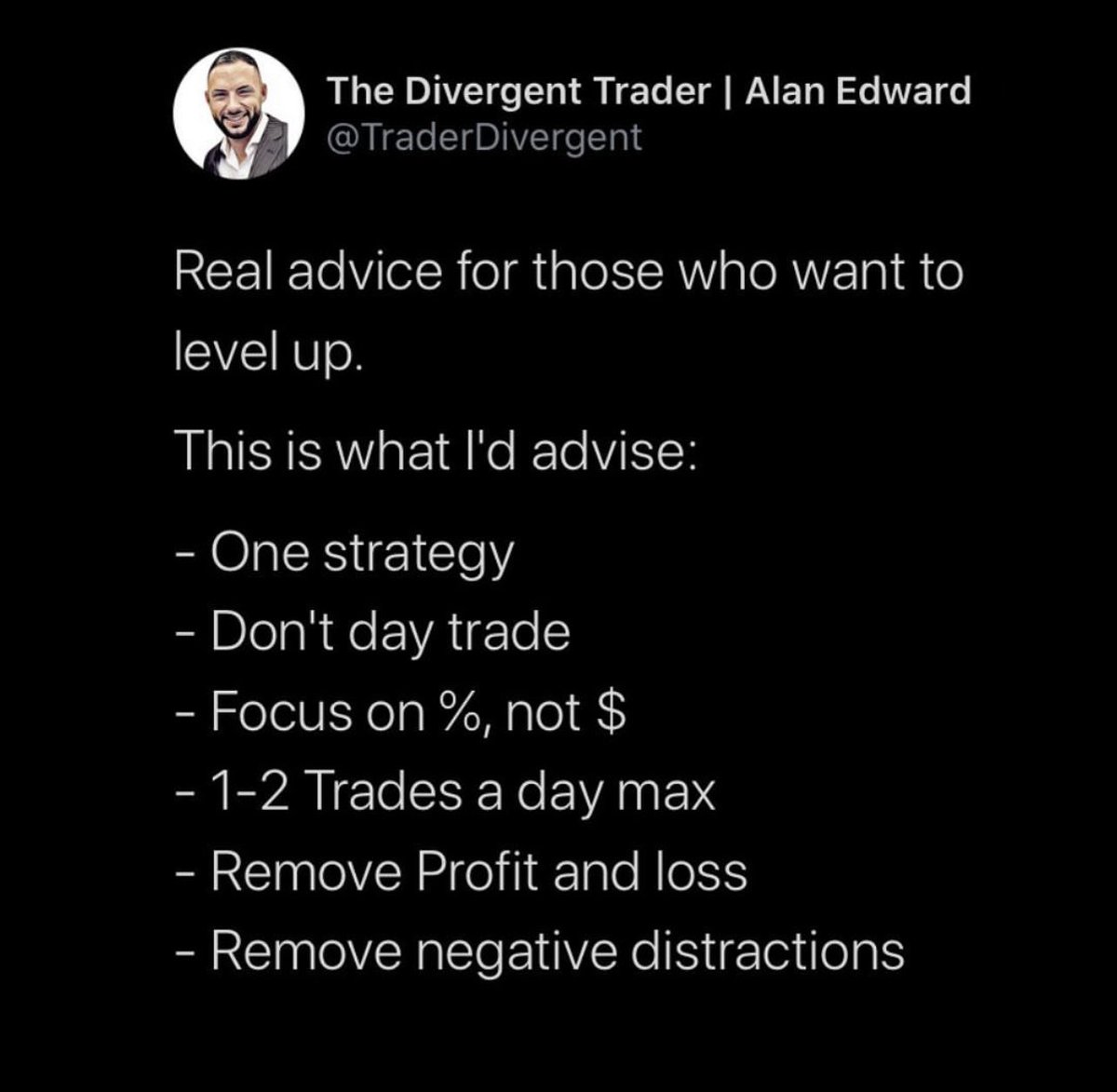 itz_polym's tweet image. Real talk for real growth 💯

If you&apos;re struggling, cut the noise and stick to this list. Less volume, more focus, better results.

-PM 😎