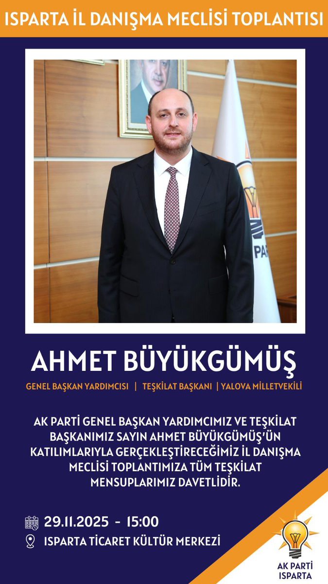 Ak Parti Isparta İl Başkanlığı (@akparti_isparta) on Twitter photo 