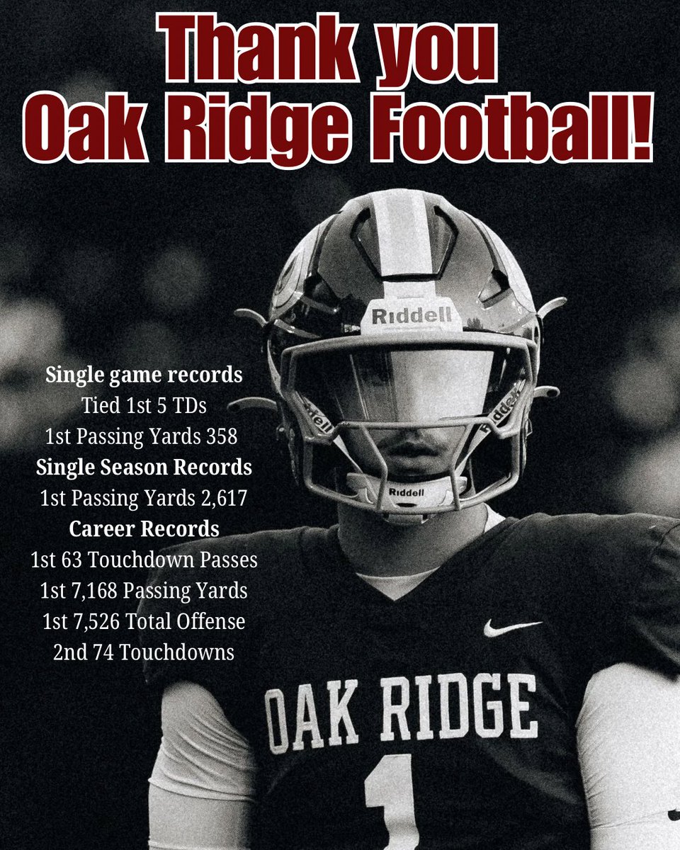 Thankful for my <a href="/ORHSWildcats/">OakRidgeWildcatFootball</a> family, coaches, and teammates! <a href="/Coach_Rang/">Derek Rang</a> <a href="/CoachKevMac/">Kevin McKeethan</a> <a href="/bluegrassmike/">Mike Kelly</a> <a href="/ORHSCoachDay/">Kevin Day</a> <a href="/CoachBranson14/">James Branson</a> <a href="/CoachZKassner/">Zach Kassner</a> <a href="/ChristianTed_/">Ted Mitchell</a> <a href="/DCCATVOICE/">David Clary</a> <a href="/AlexMyersTV/">Alex Myers</a> <a href="/AthleticsOrhs/">ORHS Wildcats Athletics</a>