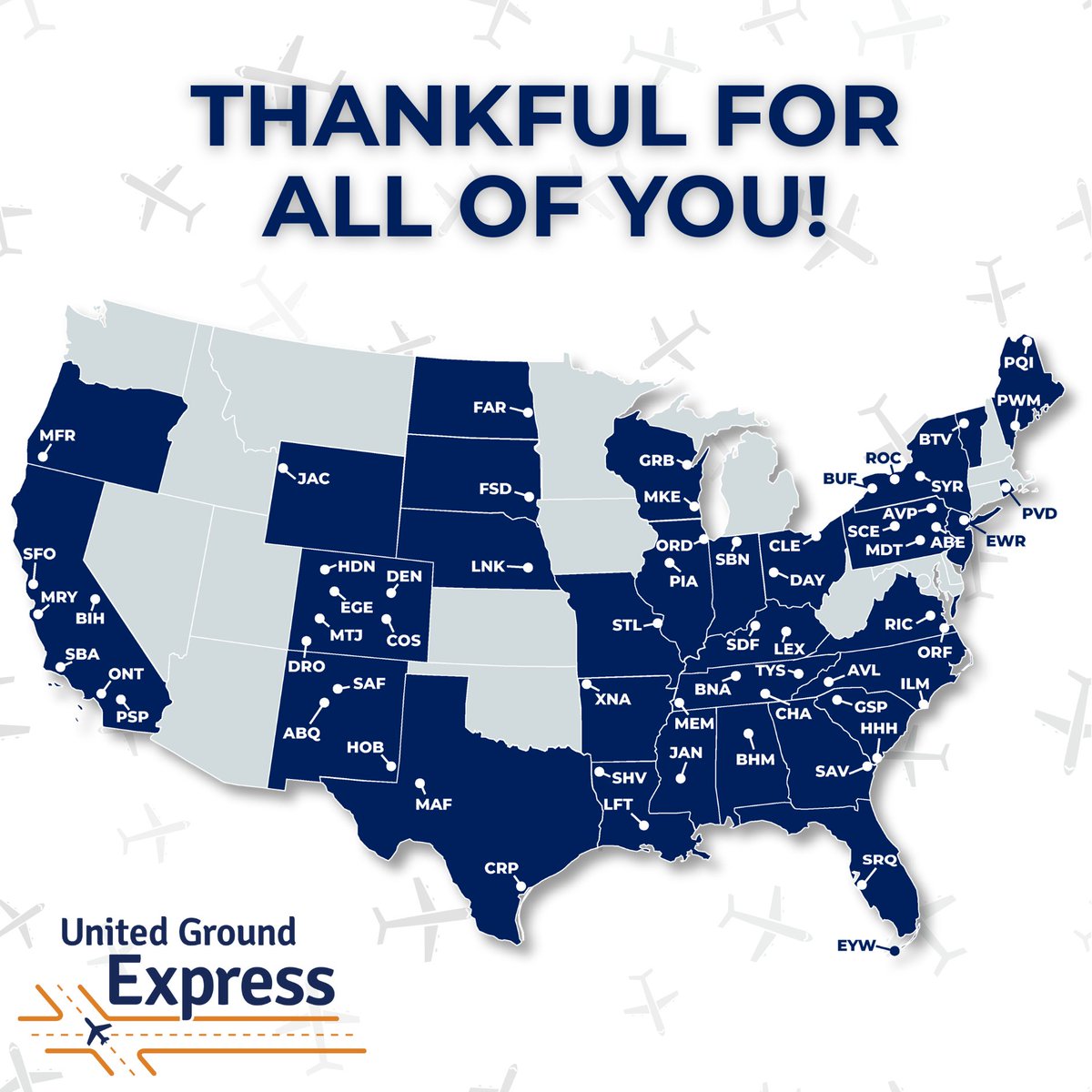 Thankful for everyone who keeps our operation running - every day of the year.✈️

#WeAreUGE | #Aviation