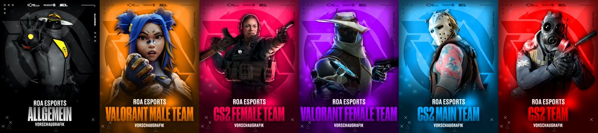 ROA_Esports's tweet image. Wieso sind eure Grafiken eigentlich verschieden eingefärbt?

Hier die Antwort!

⬛ Allgemein
🟧 Valorant Male
🟥 CS2 Female
🟪 Valorant Female
🟦 CS2 Main
🟥 CS2 Team