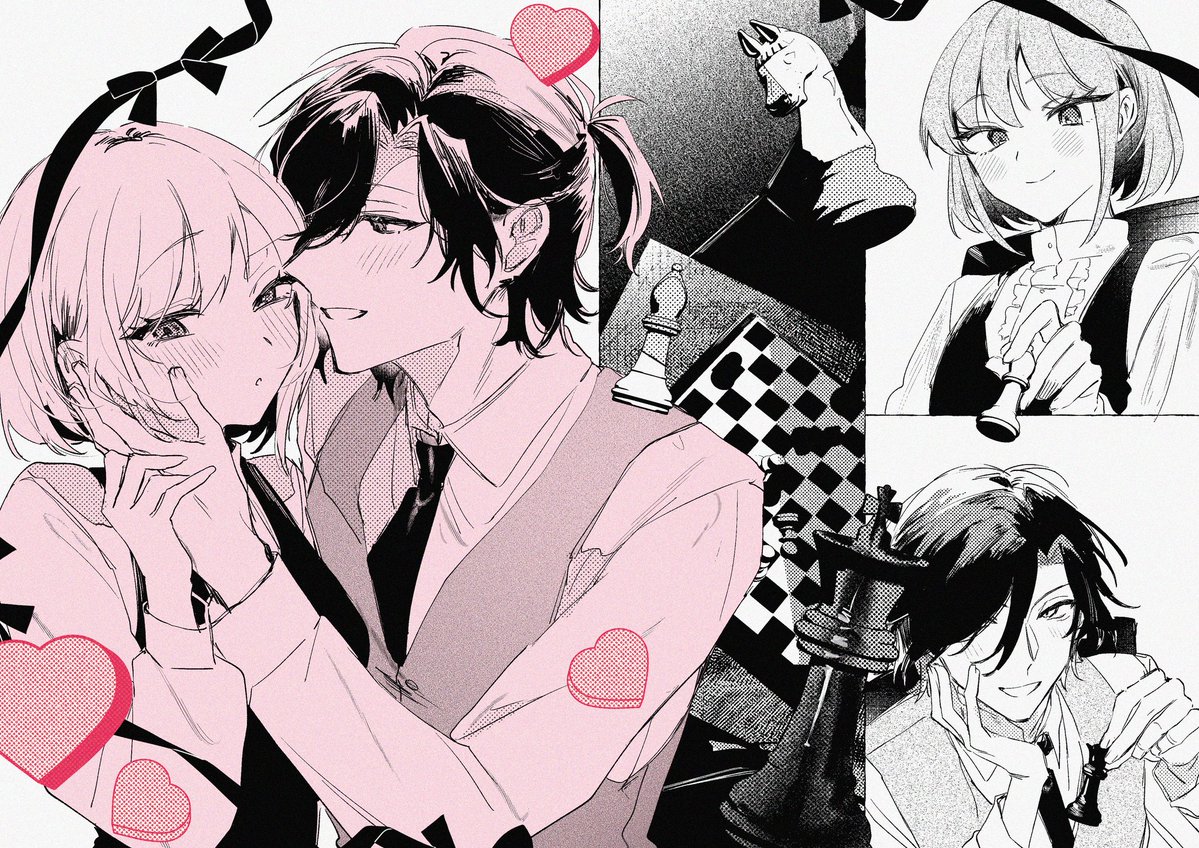 まさん（ #nooooo563 ）にskebでたつゆず描いていただきました♟️♘
たすエマ出身の天才秀才チェスプレイヤー❣かわいい❣