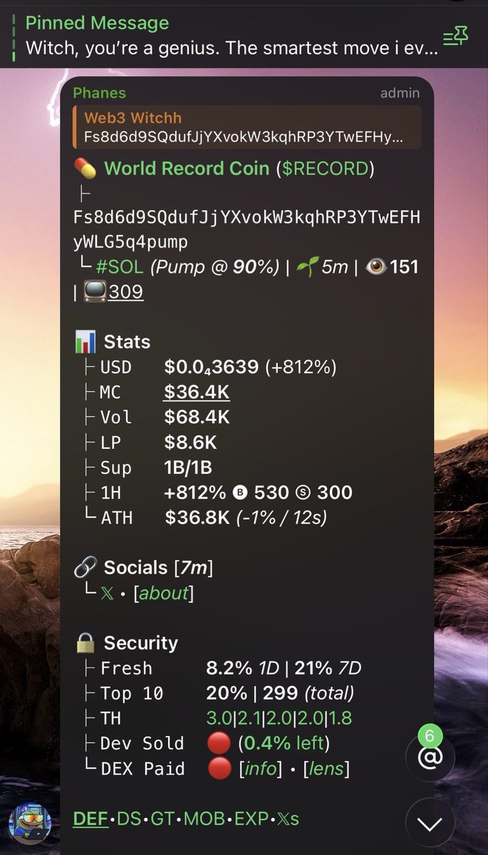 Web3_Witchh's tweet image. CA:
Fs8d6d9SQdufJjYXvokW3kqhRP3YTwEFHyWLG5q4pump
$RECORD

Dropping early as usual — my TG gets the real plays before they turn into history.
Move now or watch another one break records without you.
Join us: t.me/Web3_Witchh 

#Solana #helevier #memecoin #Crypto #zeudiners