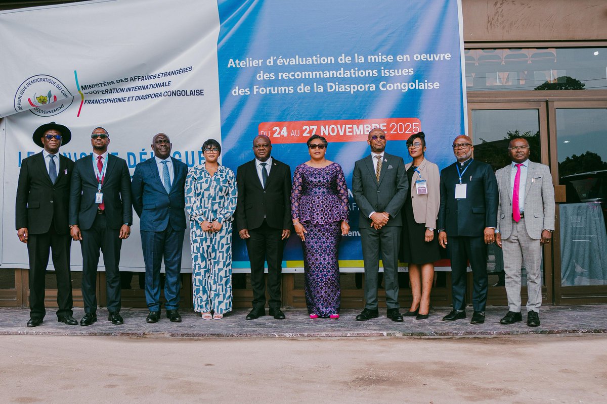 delphin_kas's tweet image. 🇨🇩 RDC – La Première Ministre Judith Suminwa fixe un nouveau cap pour la politique nationale envers la diaspora

La Cheffe du Gouvernement, Judith Suminwa Tuluka, a clôturé ce 27 novembre 2025 l’atelier consacré à l’évaluation de la mise en œuvre des recommandations issues des…
