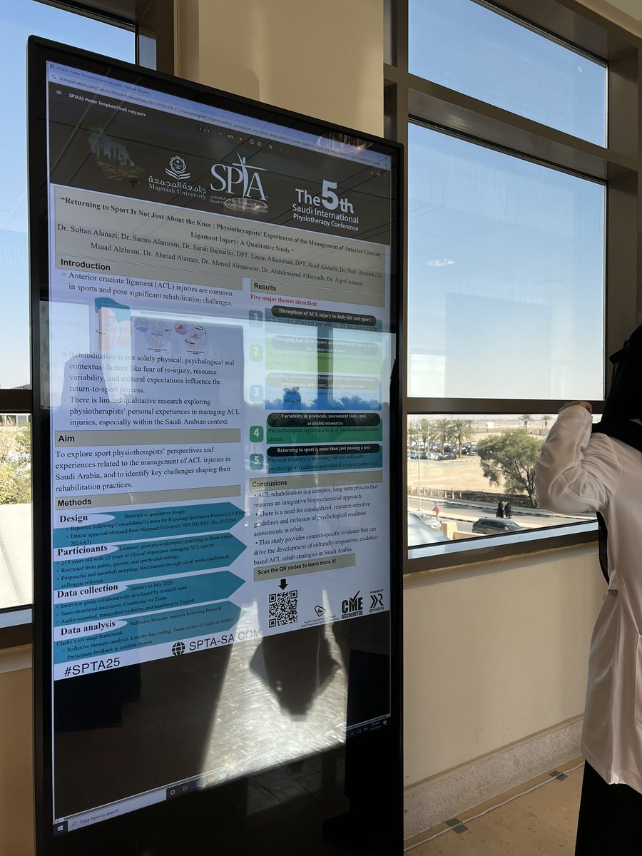 سعيدة بـ مشاركتي في تنظيم المؤتمر السعودي الدولي الخامس للعلاج الطبيعي🩵 #SPTA25
فخورة بوجودي في حدث يميز تخصصنا ويرفعه 
كل الشكر لجمعية سبتا على هذه الفرصة المميزة! <a href="/Spta_Media/">الجمعية السعودية للعلاج الطبيعي SPTA</a>