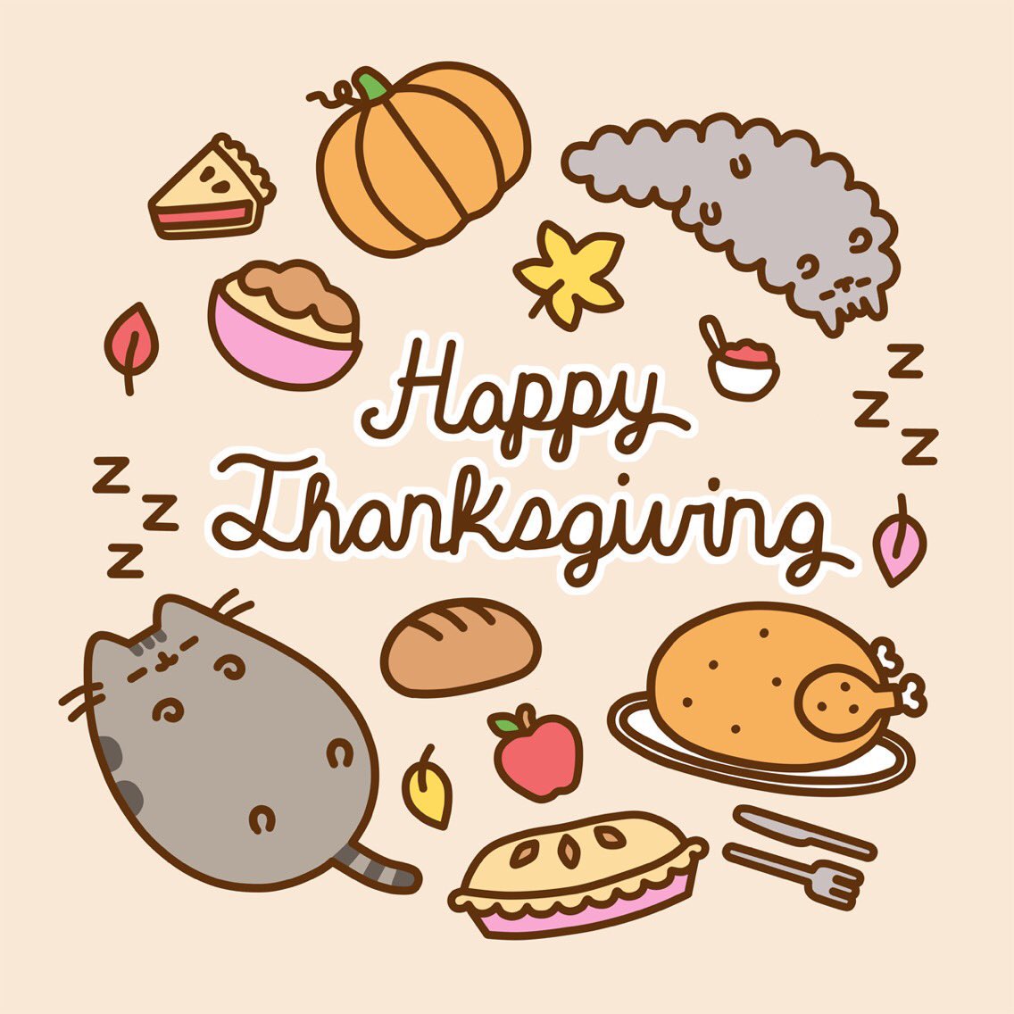Happy Thanksgiving Twitterverse! 🦃#Thanksgiving #Pusheen