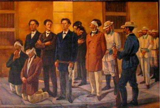 Como los perros rabiosos,
gritaban hay que matarles,
casi, casi sin juzgarles
entraron al calabozo.
Eran jóvenes hermosos,
médicos en un futuro,
jóvenes inocentes, puros,
y más pudo la maldad,
la injusticia, la crueldad,
que los mató en aquel muro.
🇨🇺❤️😔