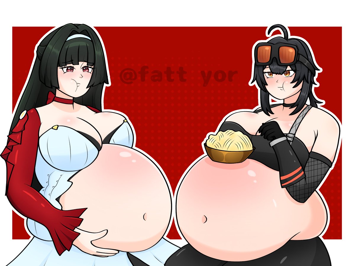 fatt_yor's tweet image. Astra Yao and Grace Howard with full bellies 
Comm from an anonymous person