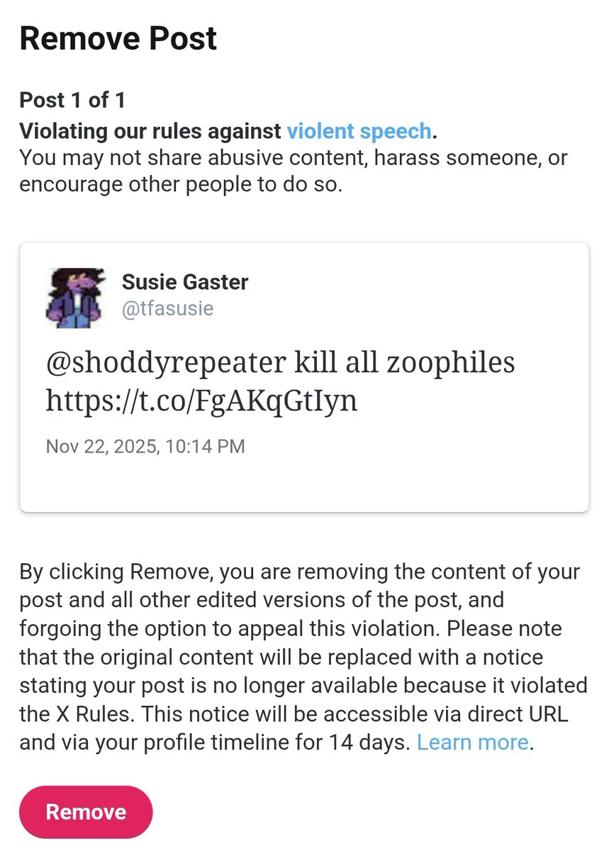 Remilumin's tweet image. No, twitter, I will not be removing this post. Fuck you.