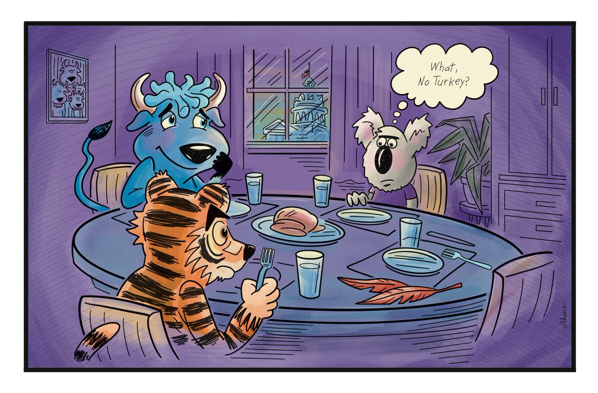 MidlandsTech's tweet image. This month’s calendar art speaks for itself. 🦃👀 Mav, the Columbia College Koala, and the Clemson Tiger are ready to feast… though one seat seems suspiciously empty. 😉

From all of us at MTC—Happy Thanksgiving! 💙