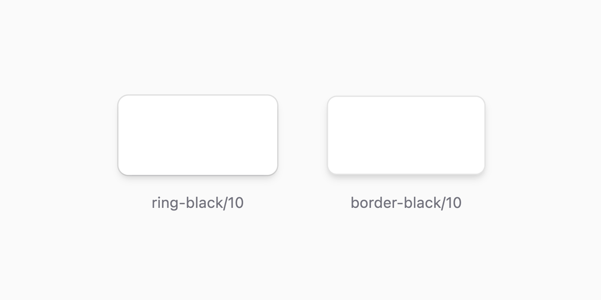 Outra vantagem é que, se você combinar uma borda de sombra (como o "anel" do Tailwind) com uma sombra normal, elas se mi