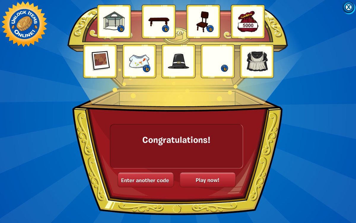 Happy Thanksgiving if that's your thing.

If not, that's okay, because a new unlock code certainly should be!

Use code THANKFUL for some cool gear! Lasts until December 1st. 

(Note: If you're having trouble redeeming, try again later! Lots try to redeem at once.)