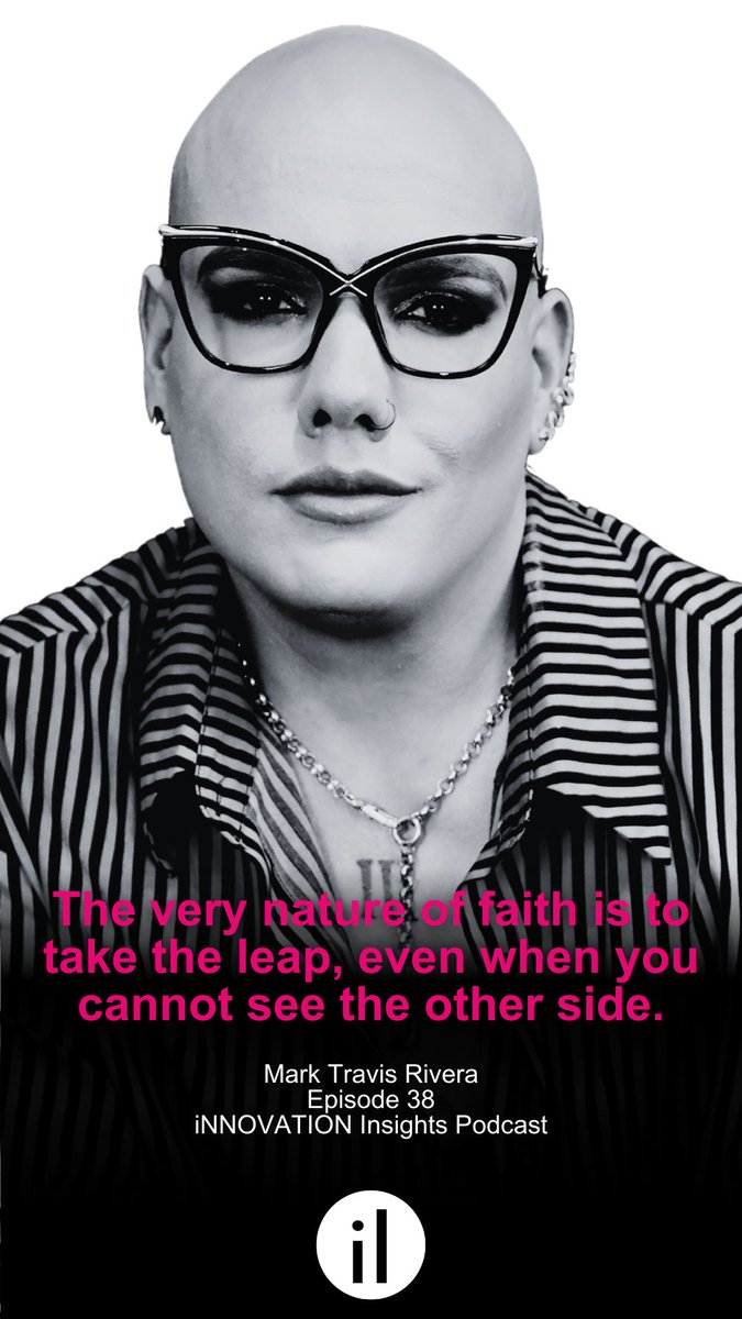 INNO_Insights's tweet image. &quot;The very nature of faith is to take the leap—even when you cannot see the other side.&quot;
Episode 38 w/ Mark Travis Rivera is about purpose, identity, and fearless leadership.

⚫Watch: youtu.be/UDZ1MFRkgG8

#iNNOVATIONInsights #Leadership #Courage #PodcastQuote