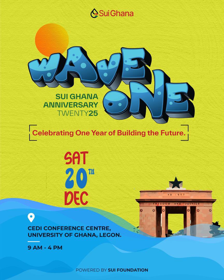 It’s been one of those weeks…
Late nights. Too many tabs. Voice notes. Planning. Dreaming. Praying.

All for this one thing 🥹

Sui Ghana is turning ONE next month.

Come celebrate with us 🥂

Register: luma.com/7xolydn5