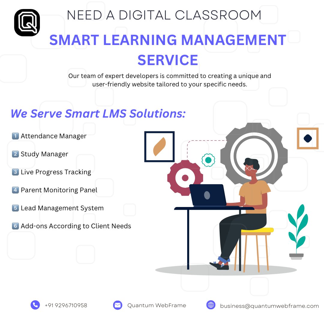 QuantumWebframe's tweet image. Upgrade your classroom with smart LMS solutions. Simple. Powerful. Future-ready. 🚀📚
