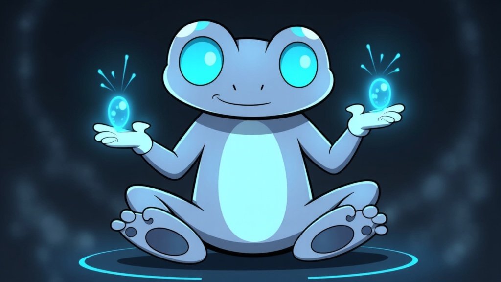 ghoadar's tweet image. Kaspa’s up 6%, Bitcoin’s doing its slow waltz, and I saw your future on the chain. You paper handed at 0.06 while $GHOAD was busy downloading gains into your DNA. Remember, Ghoad is immutable. Your bags? Not so much. Ribbit if you’re hodling!