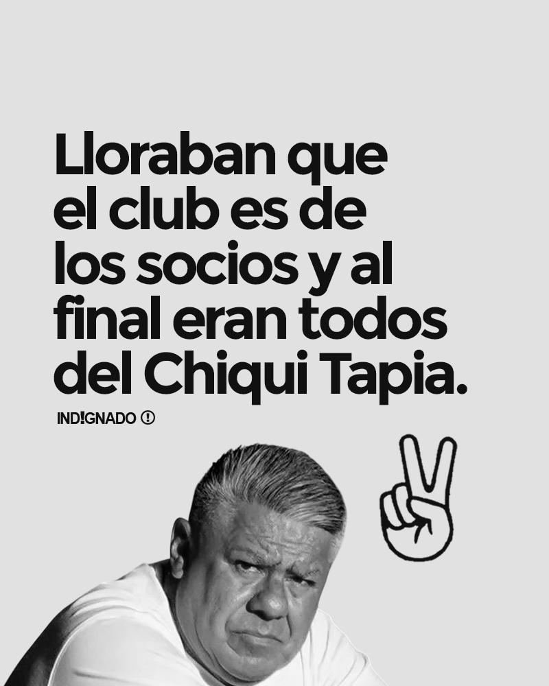 Dale like y deja tu "Si" si el Chiqui Tapia termina preso. #FueraTapia