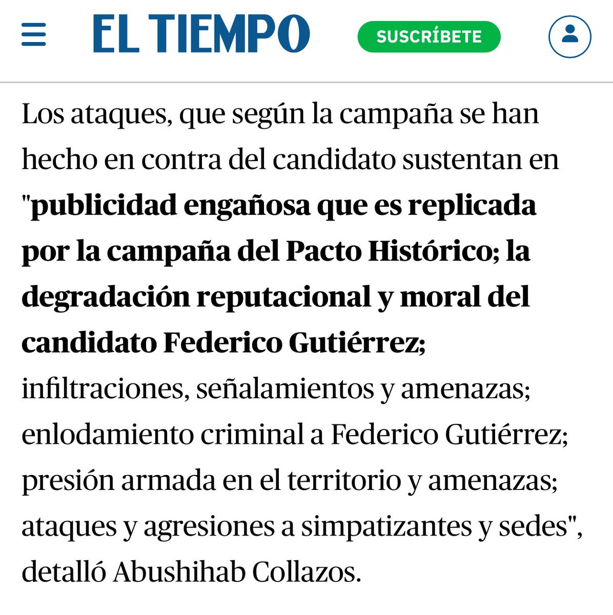 migueldelrioabg's tweet image. El conjuez Abushihab, quien dio el voto clave para la sanción contra la campaña de Petro fue abogado de la campaña de Fico en 2022 y nos había denunciado como miembros de la campaña del Presidente y emitido conceptos graves en su contra. Era evidente su impedimento.