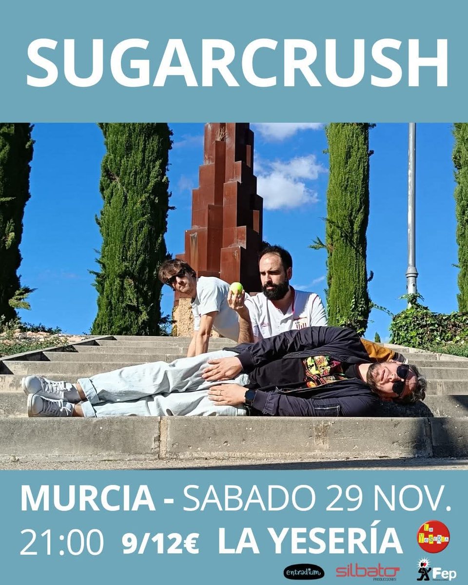 MURCIA 📣📣 
Últimas horas para pillar las anticipadas 🎟️🏃🏻‍♀️🏃
El sábado estaremos allí con nuestro sarao en La Yesería 🥳
Tickets aquí 🎟️👇🏻 
entradium.com/es/events/suga…