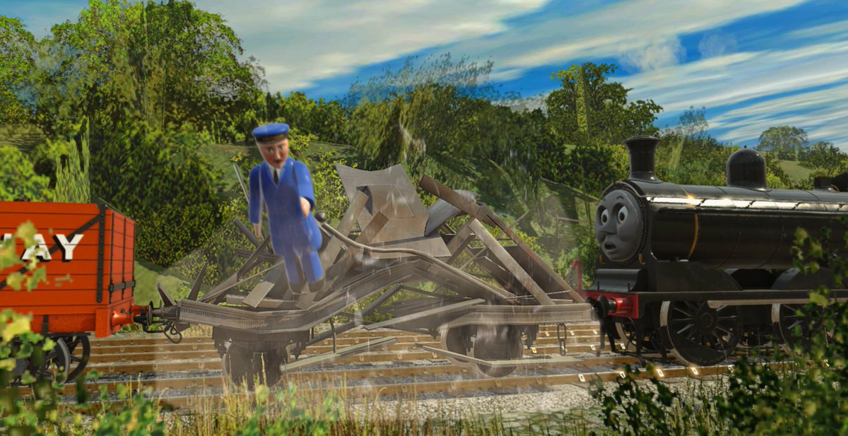 Subiboard's tweet image. Spiteful Breakvan: "Ugh! Douglas, stop! I'm being squeezed!"

Douglas: "Oh, quite foolin around! A knew ye were tryin tae cause me trouble. Now shut it or I'll..."