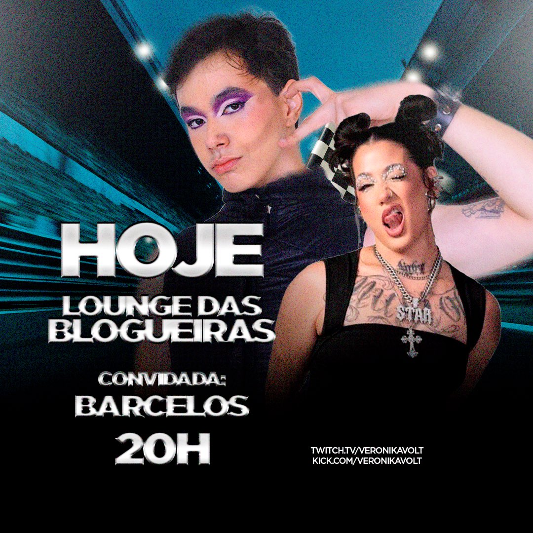 Manas hoje como de costume vai ter react do lounge das blogueiras e vamos contar com a presença mais que especial da Barcellos!! Aguardo vocês lá na twitch as 20!