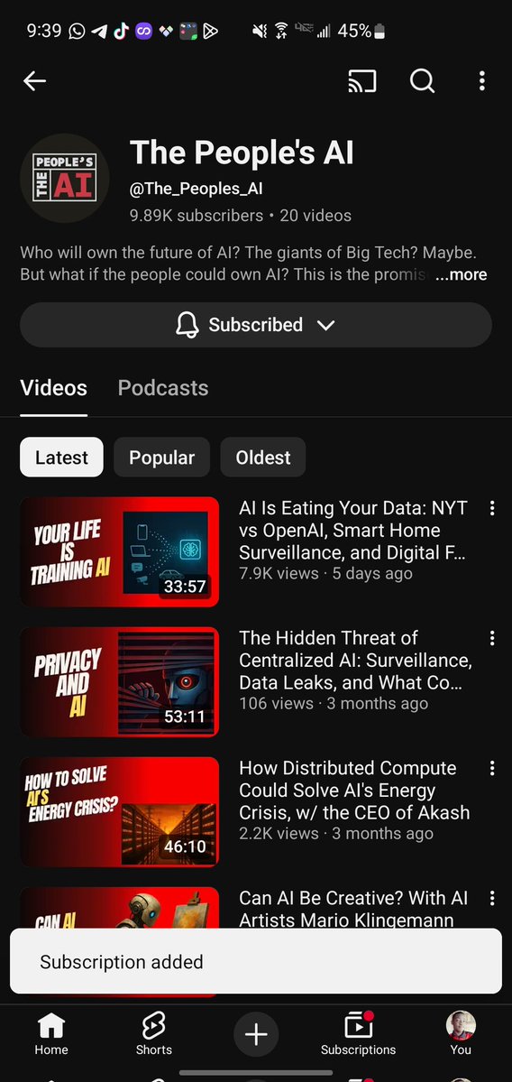 Victorolajr's tweet image. Just discovered an awesome podcast: The People’s AI all about building a future where AI truly belongs to the people through decentralization.
Must-listen if you believe data &amp;amp; AI should stay in our hands @vana

youtube.com/@The_Peoples_AI #Vana #DecentralizedAI