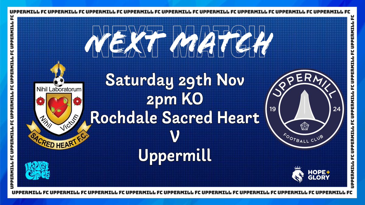 <a href="/Uppermill_FC/">Uppermill FC</a>  <a href="/SacredHeartFC/">Rochdale Sacred Heart FC</a> <a href="/THEMCRFL/">Manchester League Ltd</a> <a href="/TankUppermillfc/">Mark Howard</a>