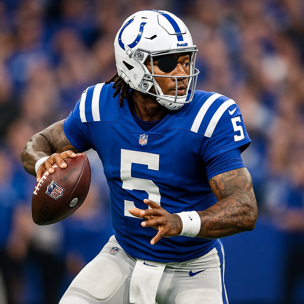 joeg87's tweet image. I need Anthony Richardson to show up with an eye patch and safe the #Colts season after the Daniel Jones injury