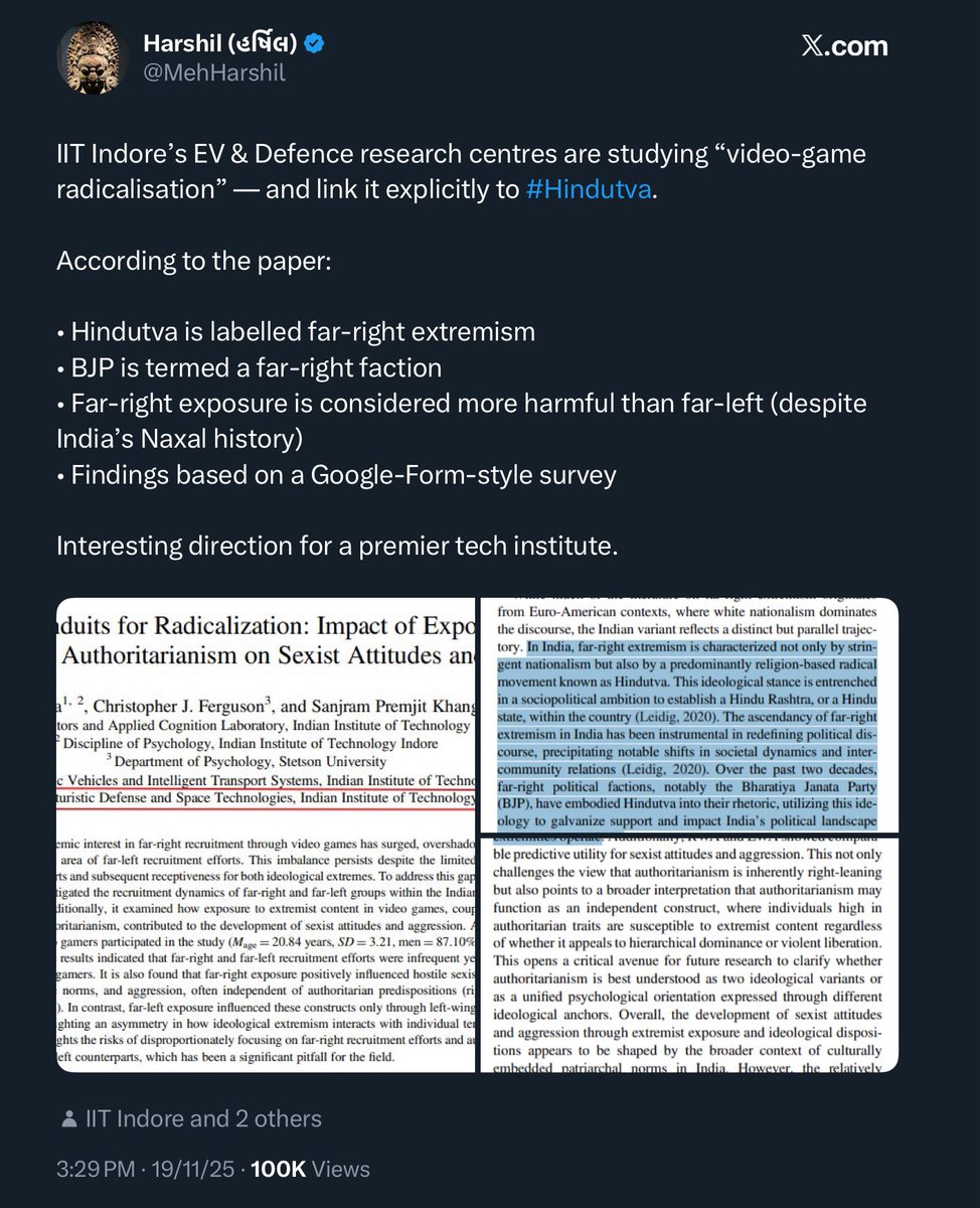 IIT Indore’s Anantha Ubaradka has threatened me in DM. 

My fault? I pointed out his fallacious comparison in non-abusive, constructive manner. 

I hope <a href="/MPPoliceDeptt/">Madhya Pradesh Police</a> and <a href="/IITIOfficial/">IIT Indore</a> take notice of such behaviour.